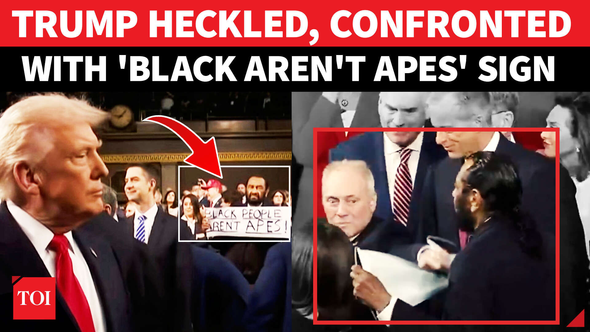 Huge chaos at SOTU: Trump heckled, his speech disrupted | 'Black people ...