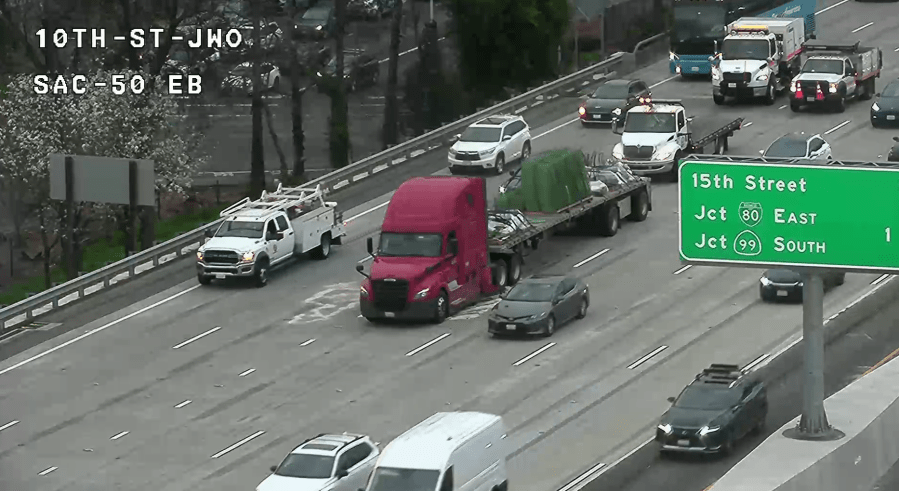 Big rig spill blocked multiple lanes on westbound US 50, causing major ...