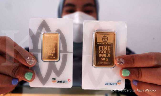 Harga emas Antam turun Rp 45.000 menjadi Rp 3.023.000 per gram, Rabu (25/2)