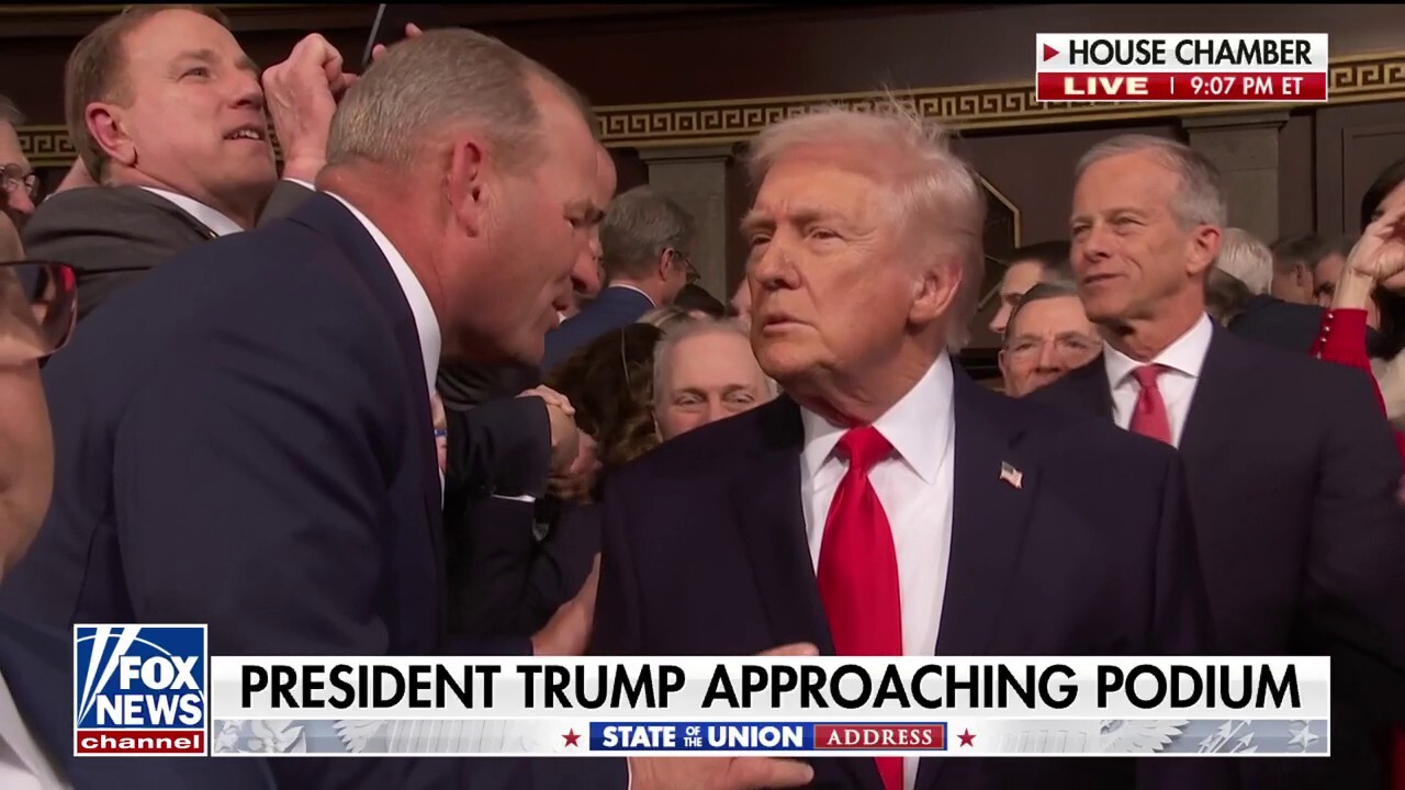 Watch: President Trump enters House chamber before State of the Union<br>