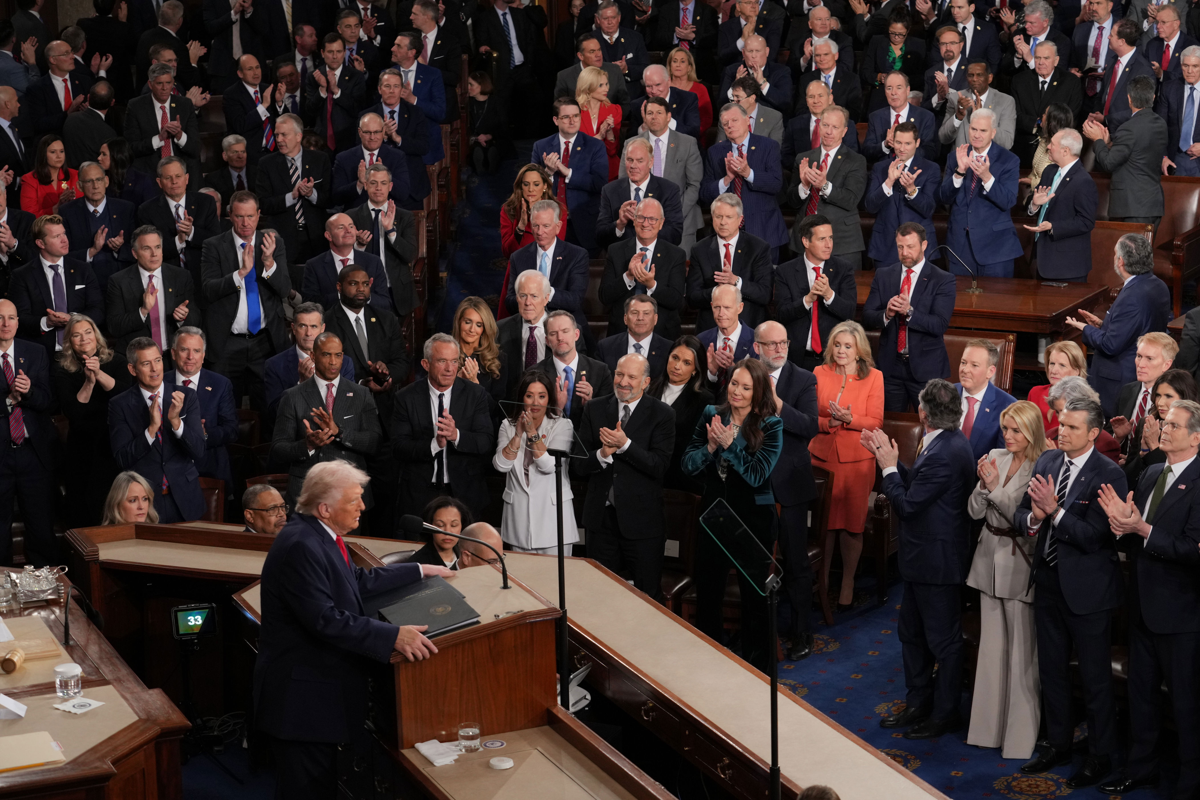 Trump touts economy, immigration policies in State of the Union address