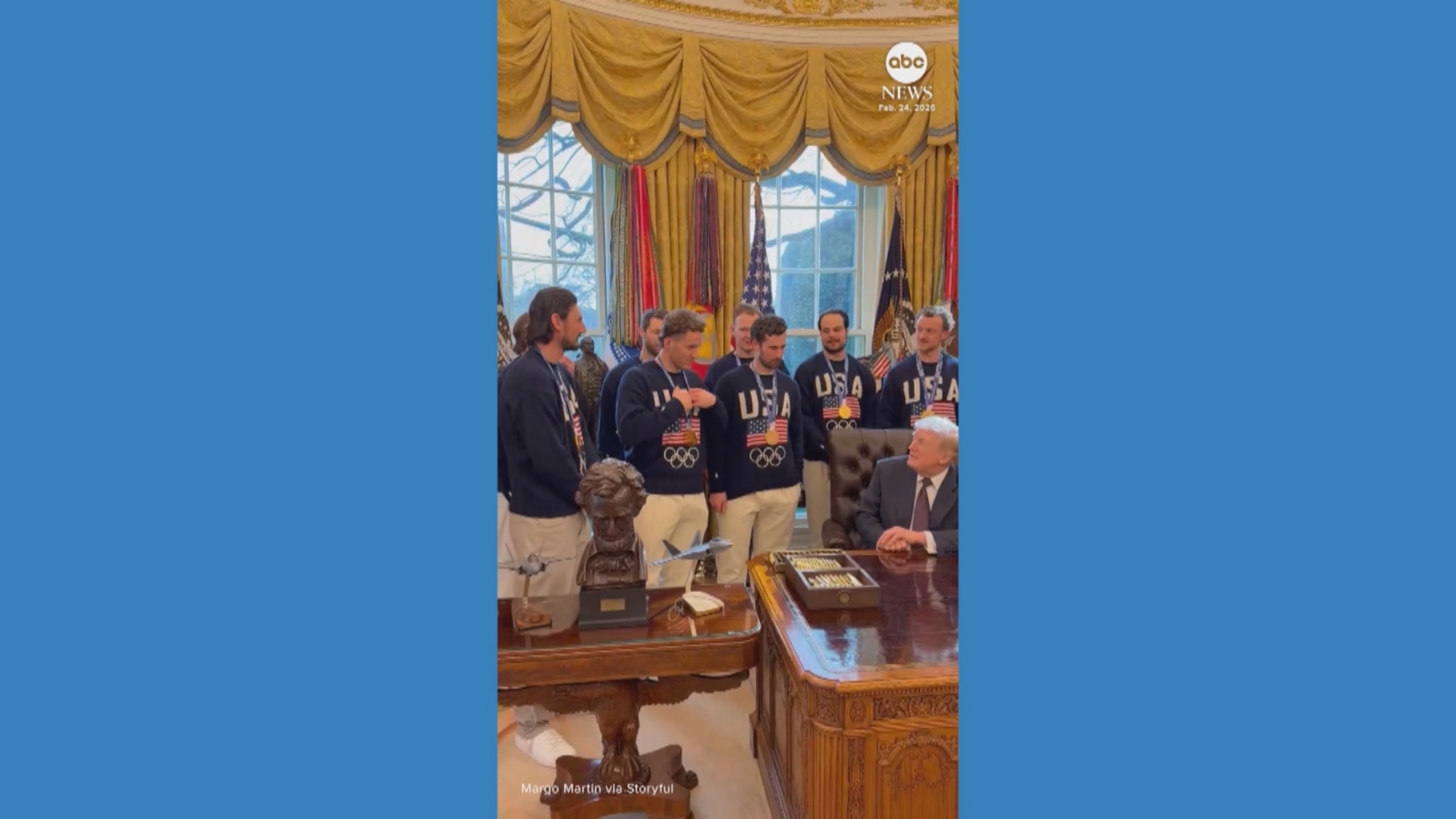 US hockey team meets with President Trump in video shared by White House