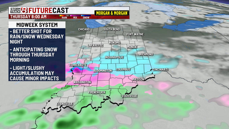 Multiple chances for rain and snow through midweek, more mild late week ...