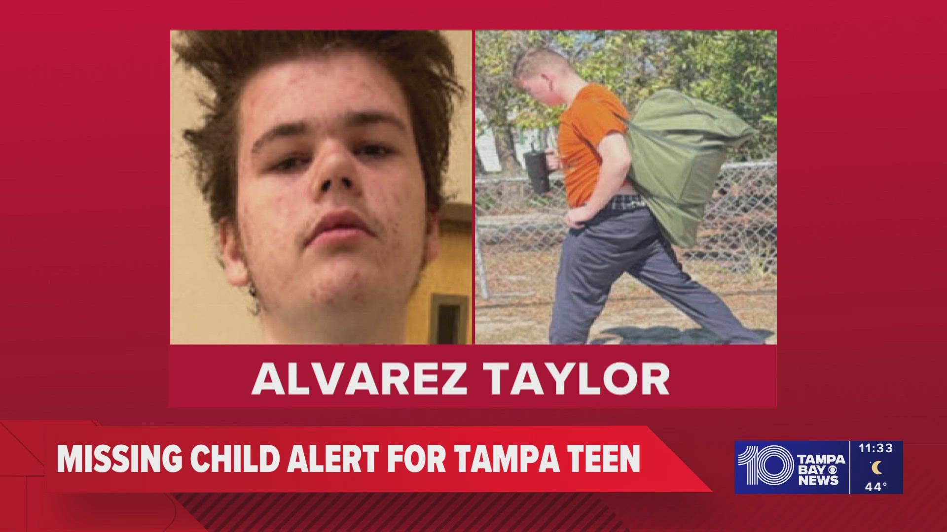 Florida Missing Child Alert issued for 17-year-old Tampa boy