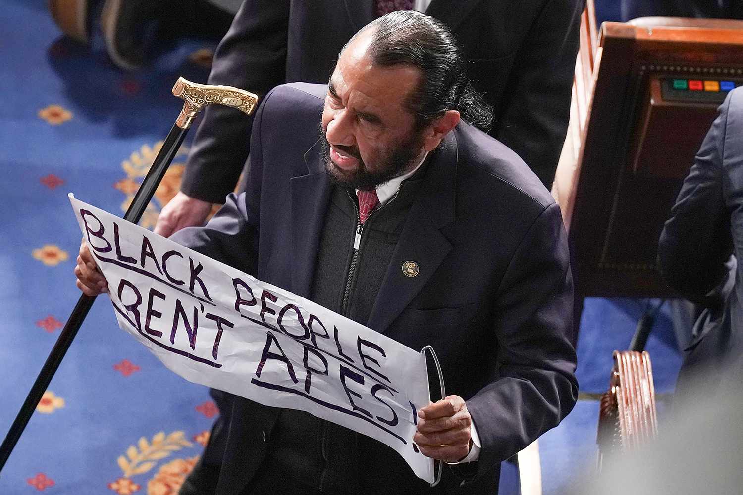Rep. Al Green disrupts Trump's State of the Union with 'Black people ...