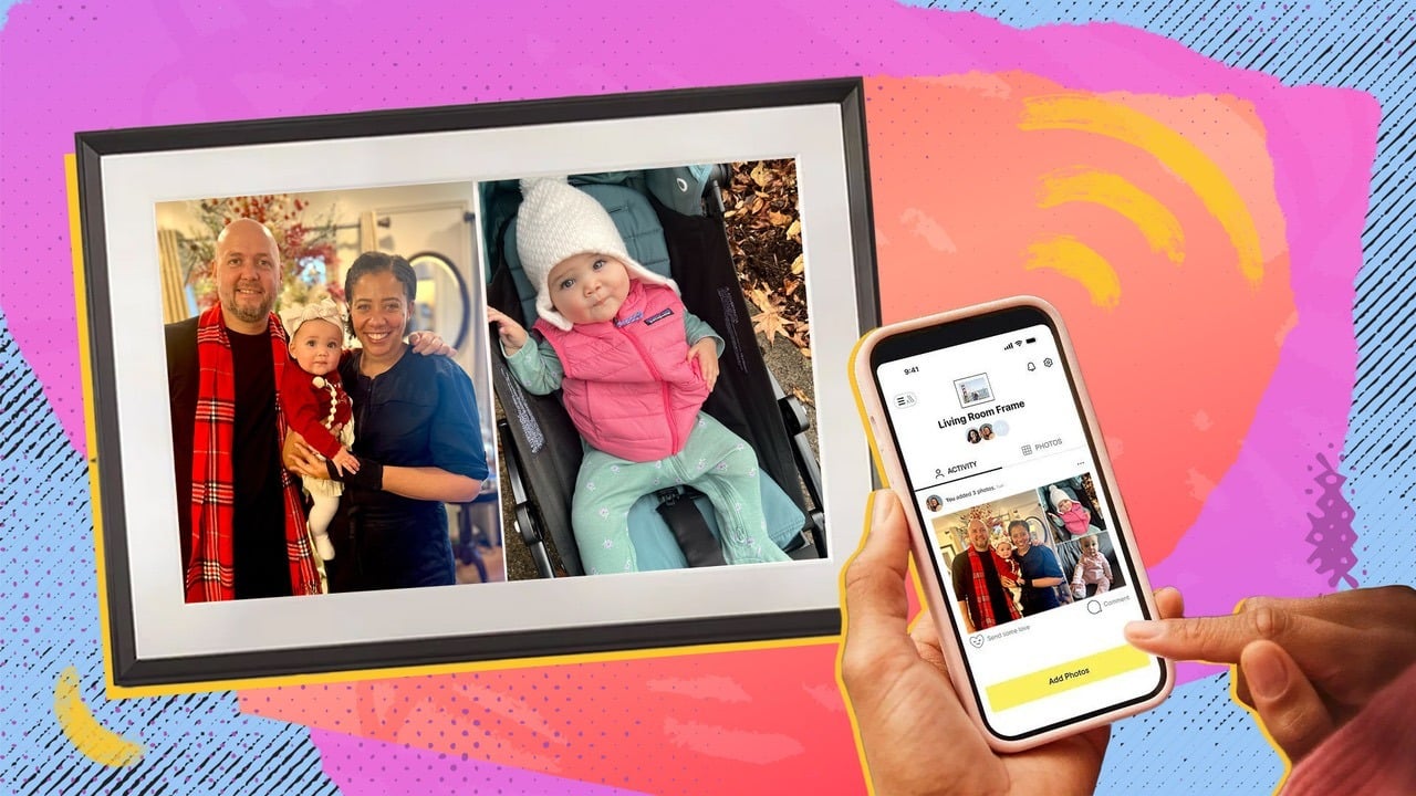 This smart frame lets me upload toddler photos on the go. My whole ...