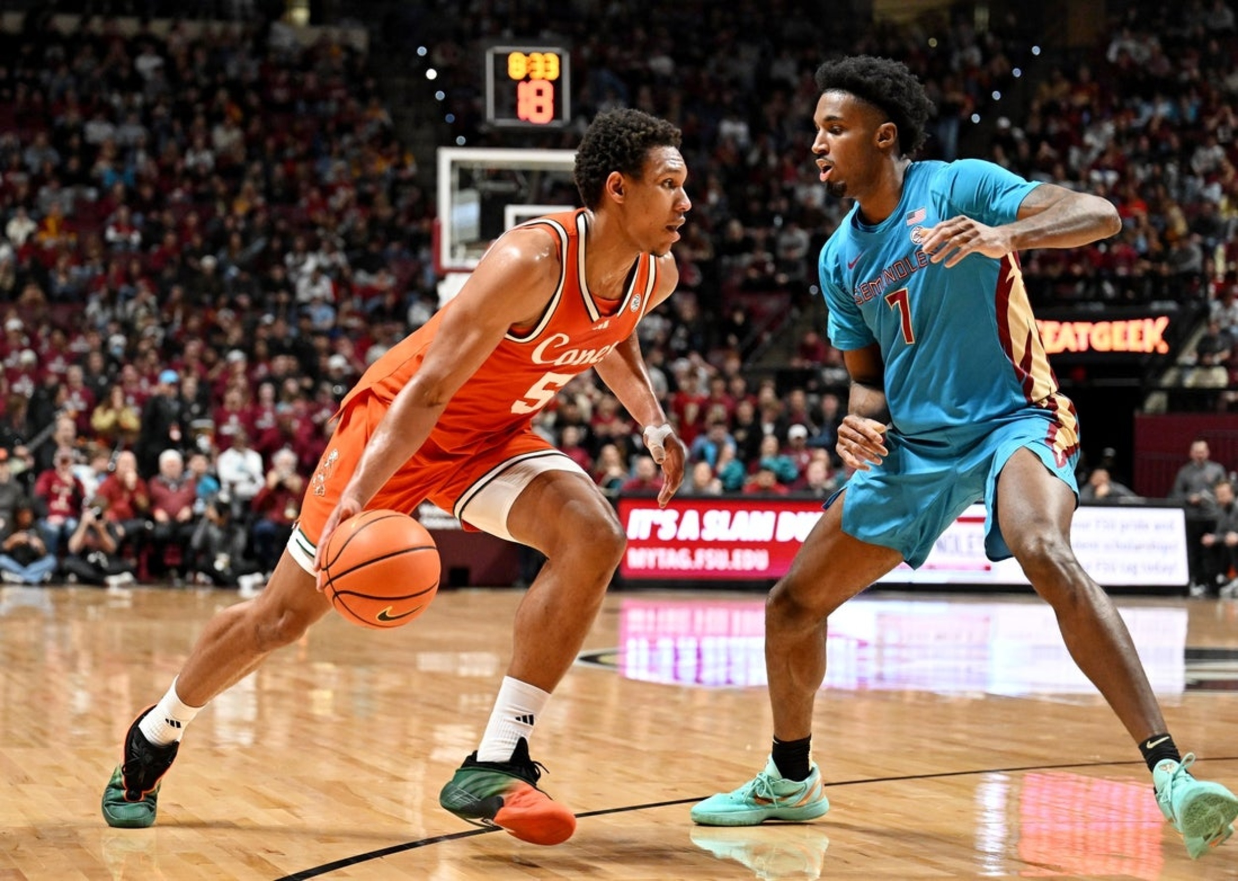 Miami gives up big lead before beating rival Florida State