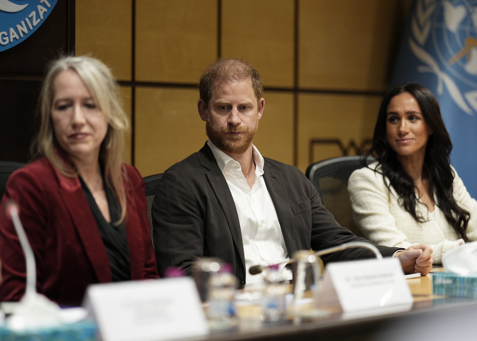 Sussexes start two-day Jordan visit with roundtable summit on refugees’ needs<br>