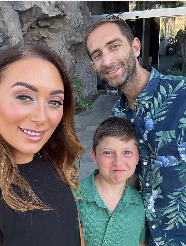 Laura Kay and her husband James Conradi with their son Harrison