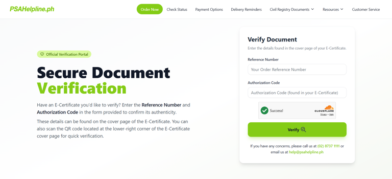 Here's how to get your PSA e-certificates online
