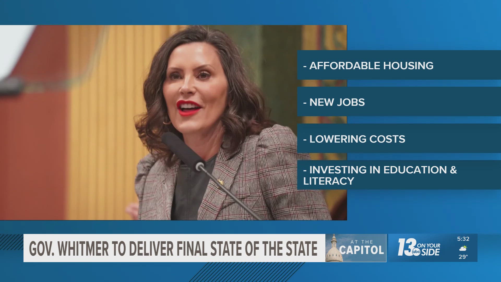 Gov. Whitmer to outline priorities in final State of the State address
