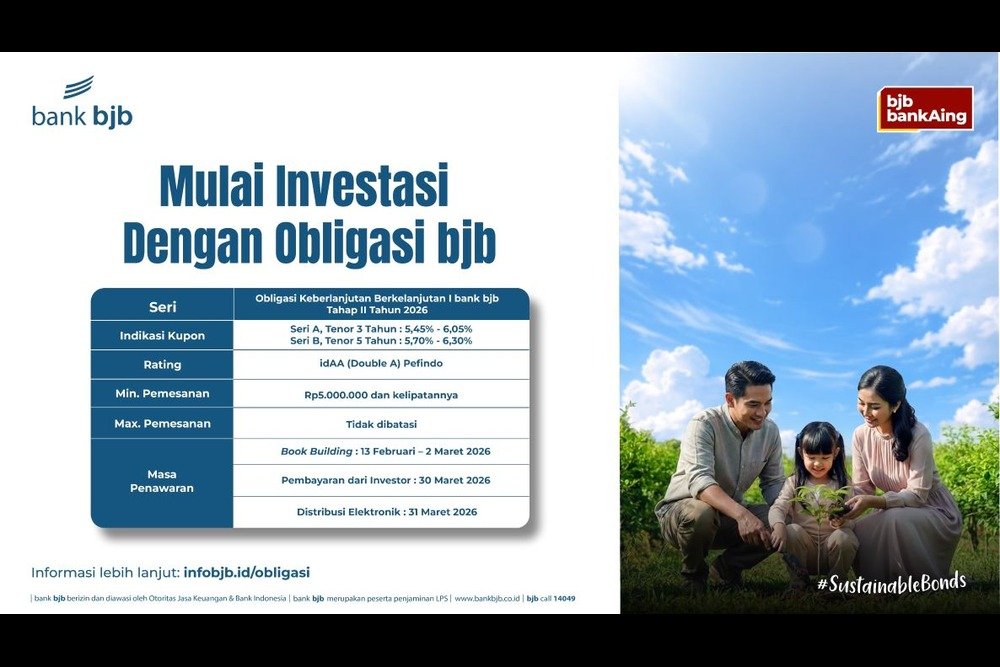 Obligasi BJB 2026 Tawarkan Imbal Hasil Menarik