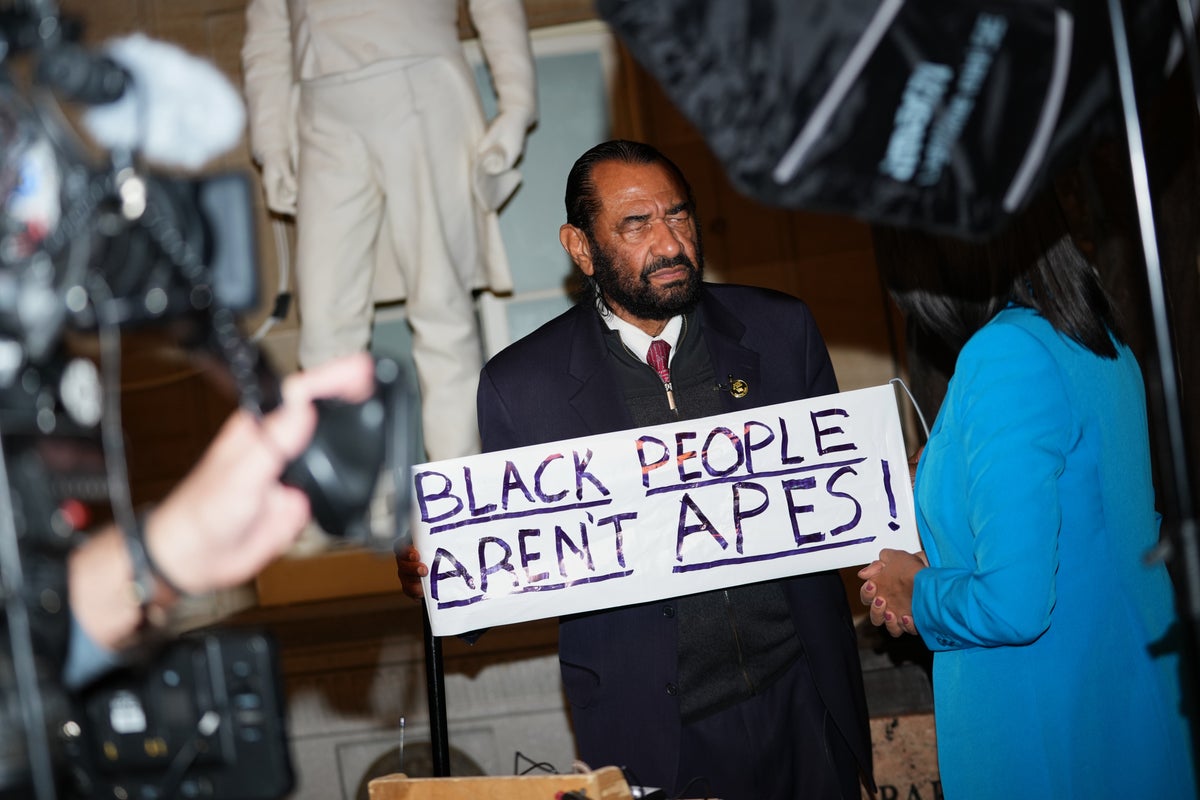 Democrat kicked out of SOTU over 'Black people aren't apes' sign
