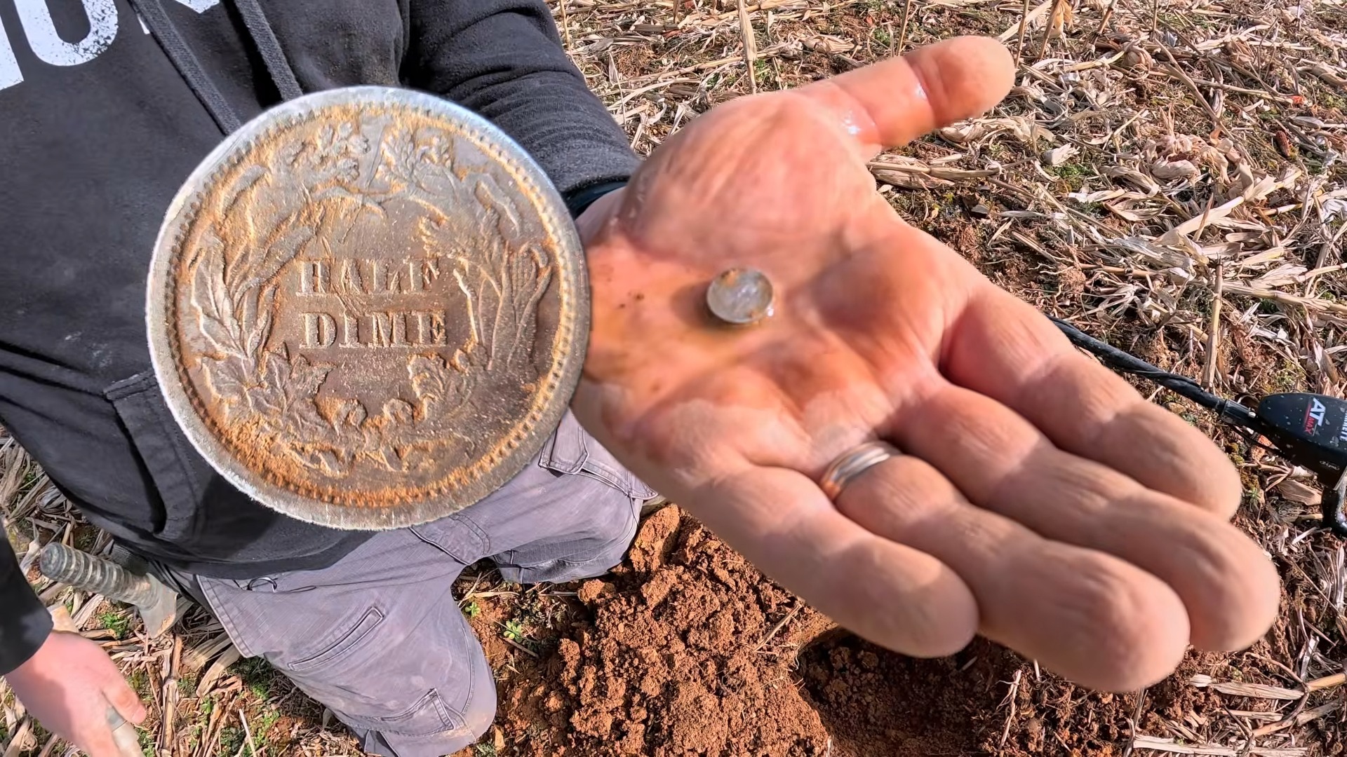 They searched a “hunted-out” field - then a silver 1861 coin appeared