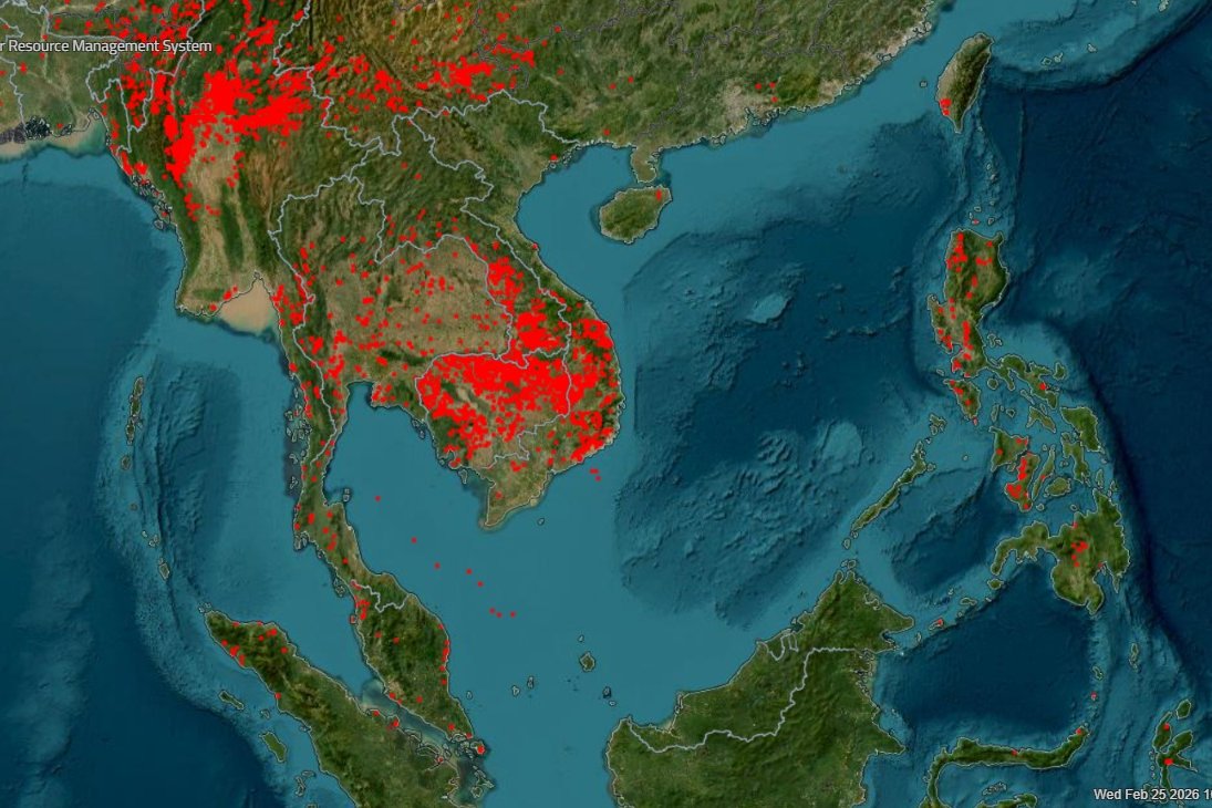 Titik panas muncul di Asia Tenggara, ancaman suhu tertinggi tahun ini