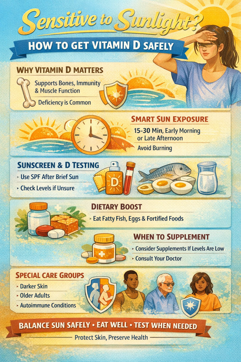 Sensitive to sunlight? Here’s the right way to get vitamin D safely
