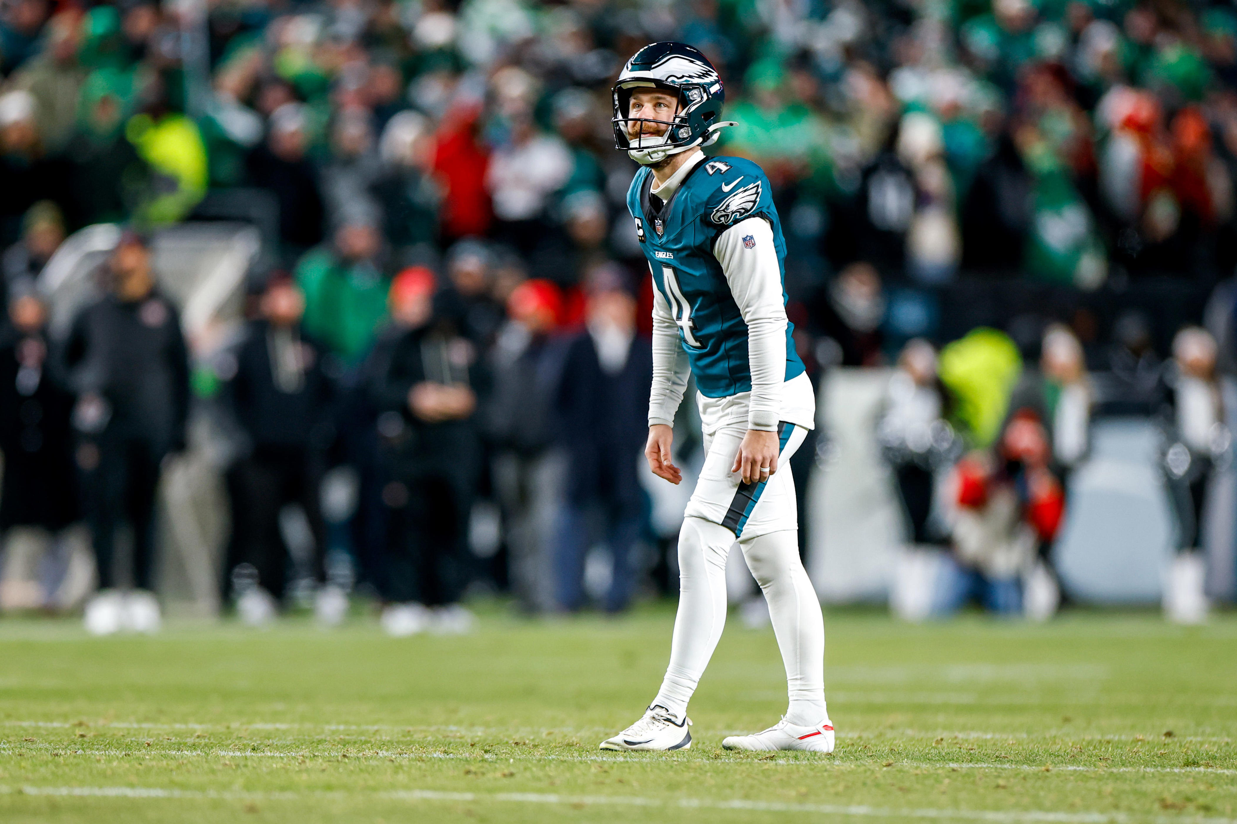 Jake Elliott receives backing from Howie Roseman at the NFL Combine