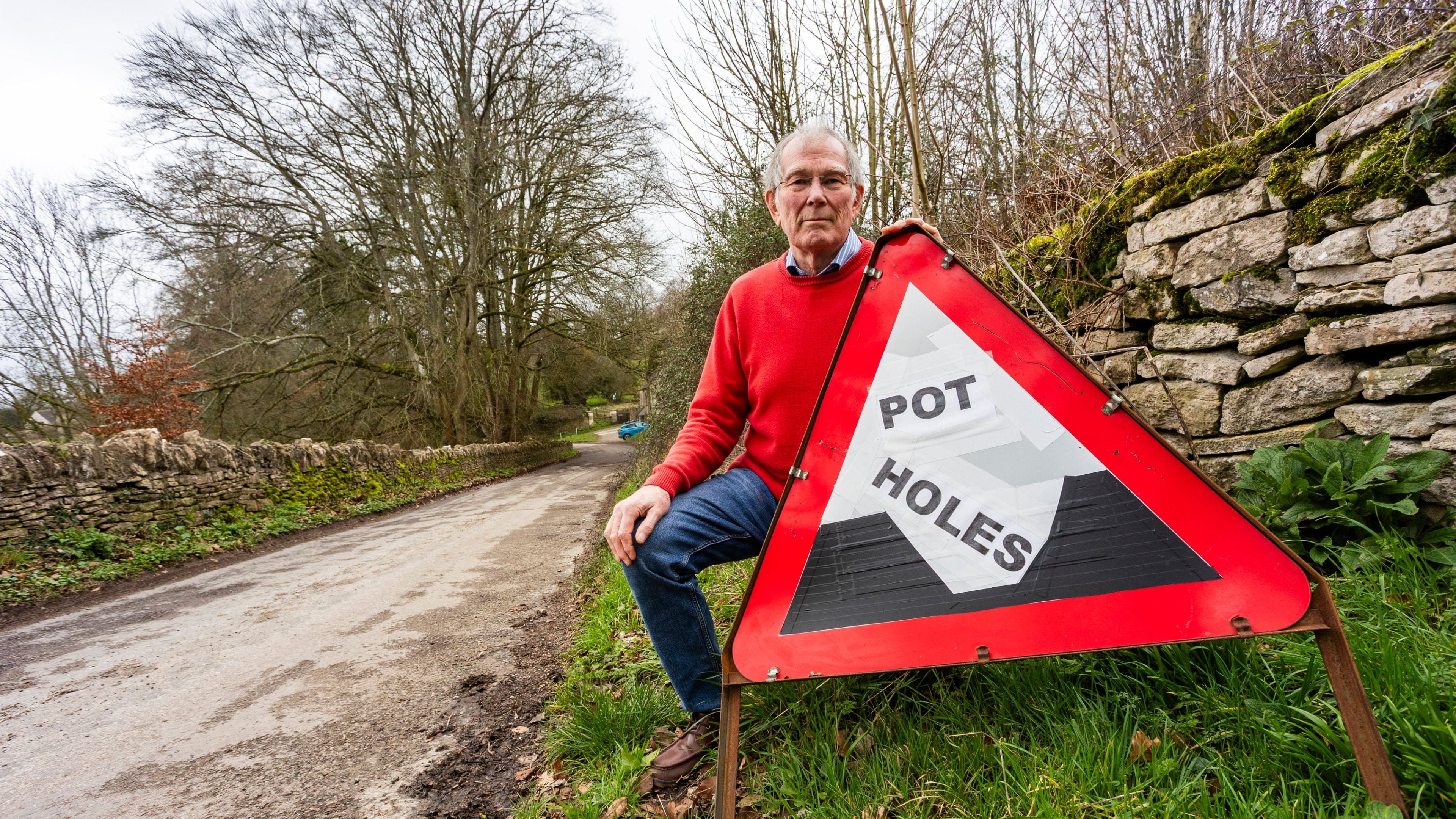 The most potholed road in Britain? Man has 150 on his street