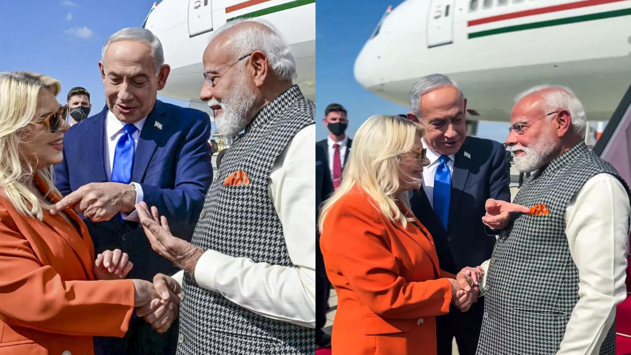 It's saffron! PM Modi reacts to colour of Sara Netanyahu's outfit - watch