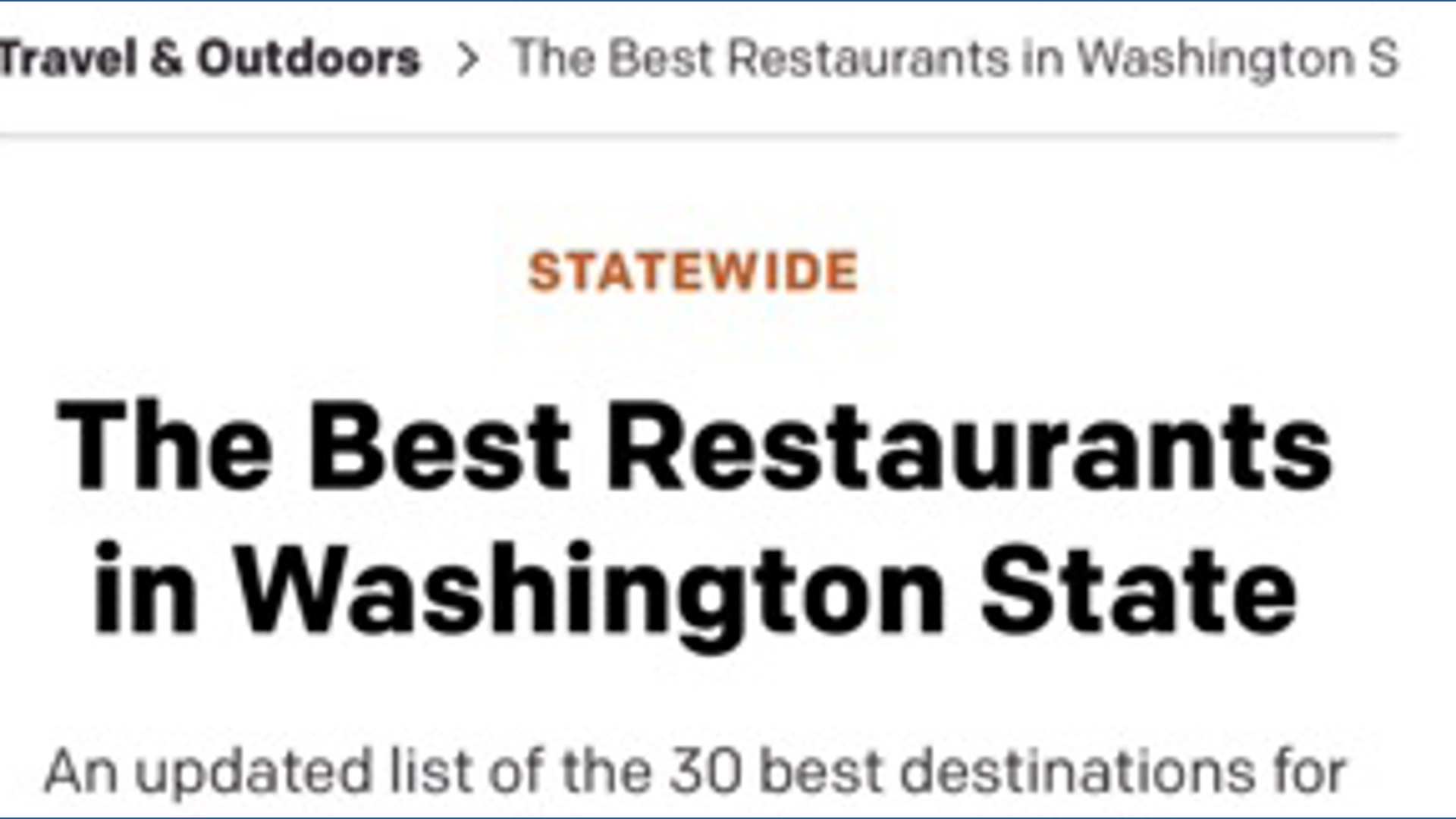 Spokane restaurants make Seattle Met's top destination eateries
