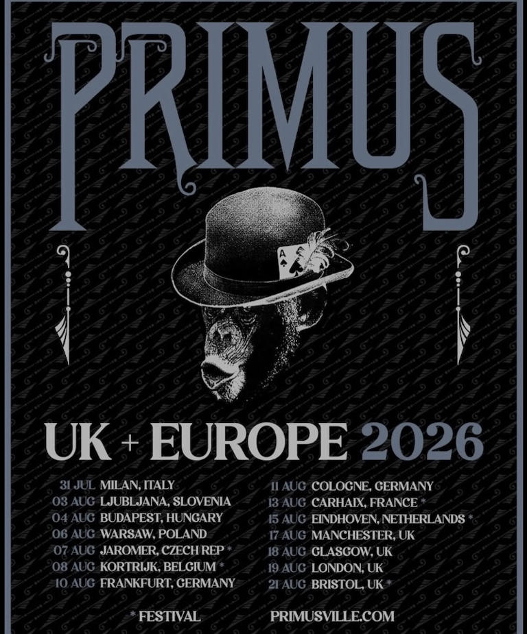 Primus announce first full UK and Europe tour since 2015