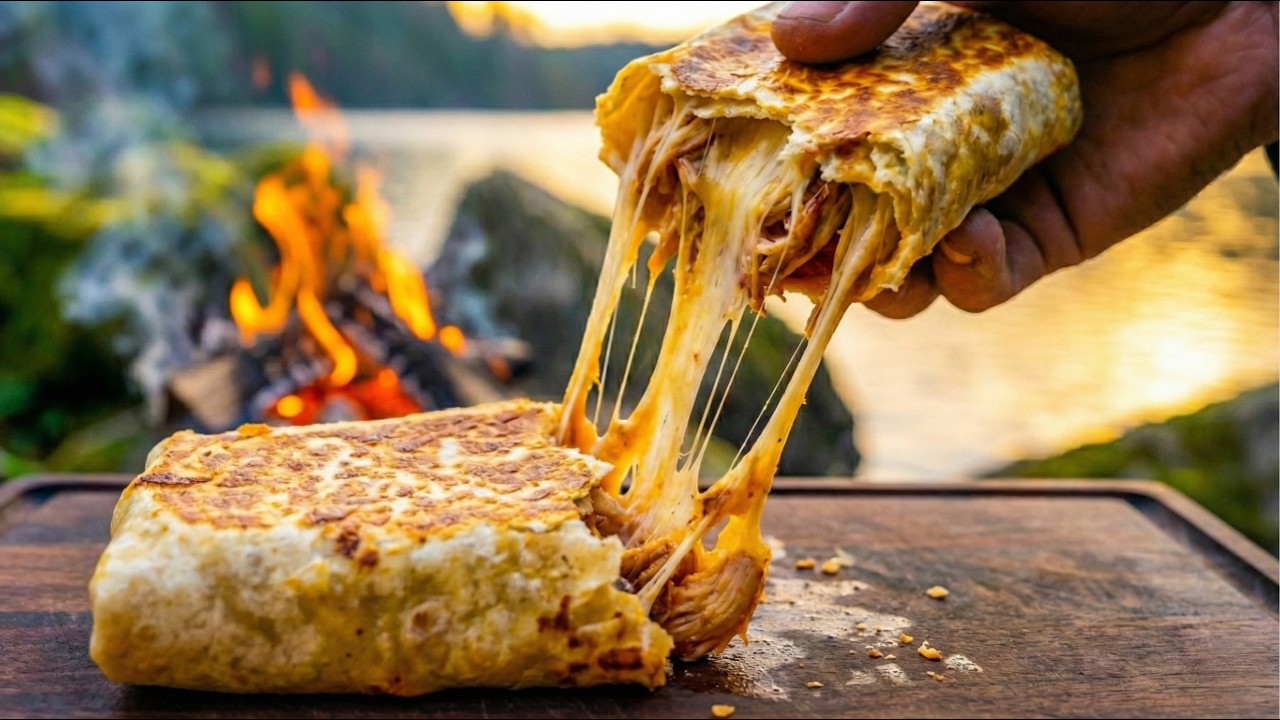 One pan, one wrap - then the cheese pull made everyone quiet