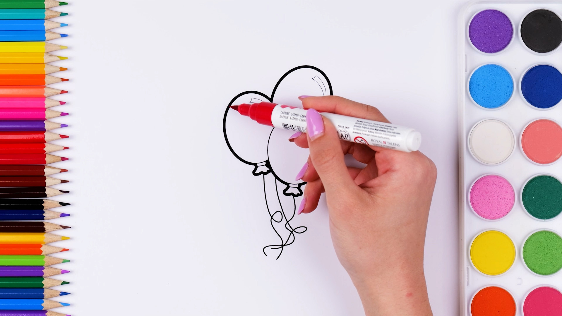Fun balloon drawings | Color in with us
