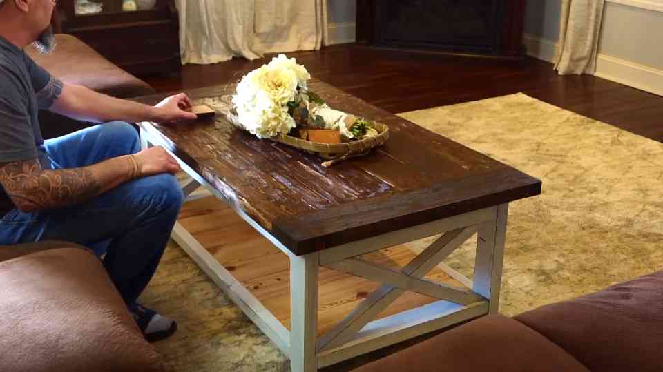 DIY concealment coffee table - farmhouse - full build