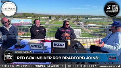 Red Sox WEEI insider Rob Bradford joins live from Fort Myers! The Greg ...