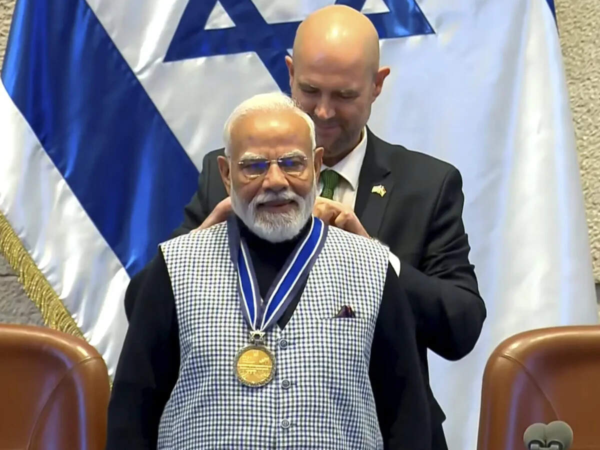 PM Modi gets Israel's top parliamentary honour, first Indian PM to receive  it