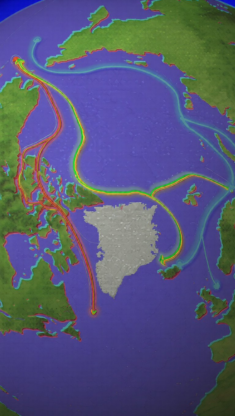 Arctic ice melt and new shipping routes