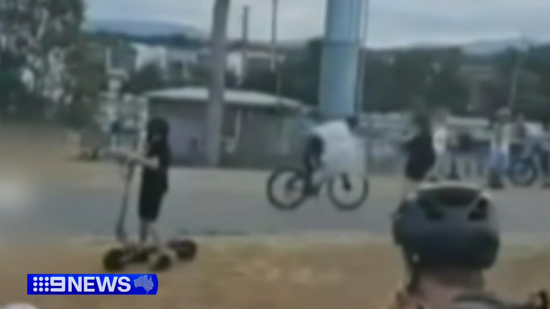 Gang of e-bike riders attack cyclist