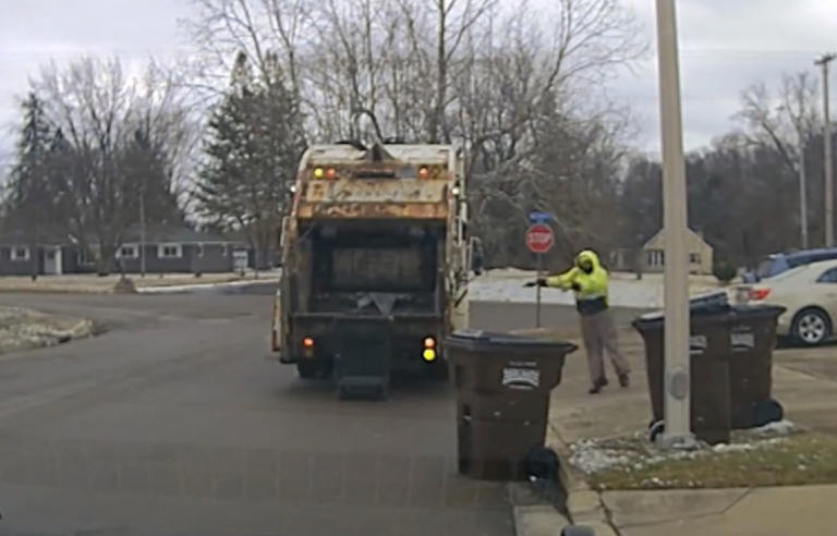 Wild video shows suspect dubbed 'Oscar the Grouch' emerge from trash ...