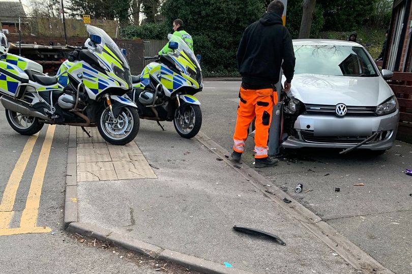 Two arrested after car crash in Birmingham following 'police chase'