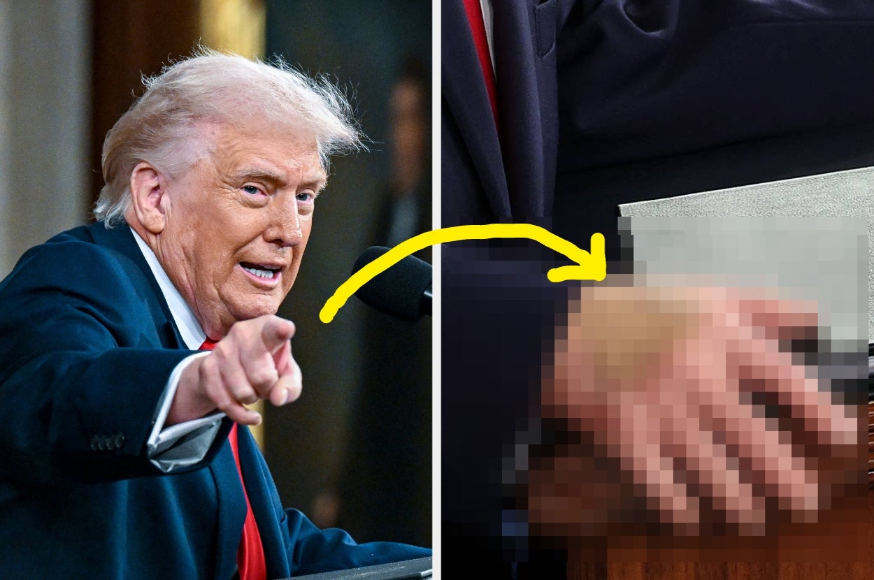 This picture of Donald Trump's hand during the State of the Union ...