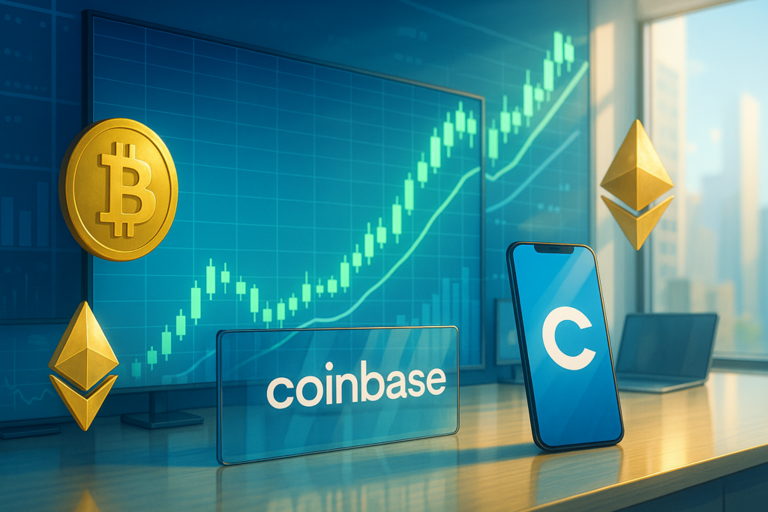Bitcoin breakout sends Coinbase shares soaring