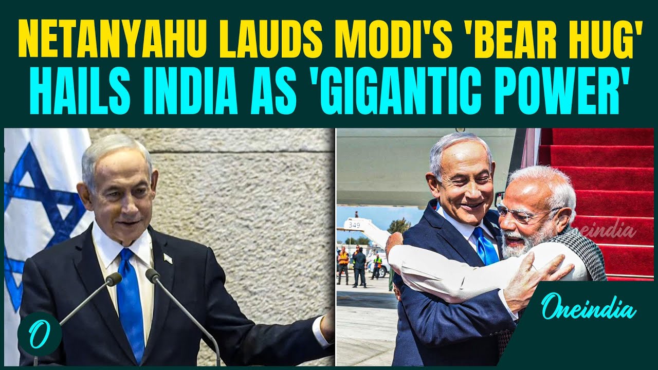 Israeli PM Netanyahu describes Modi’s 'bear hug' at Knesset, hails ...