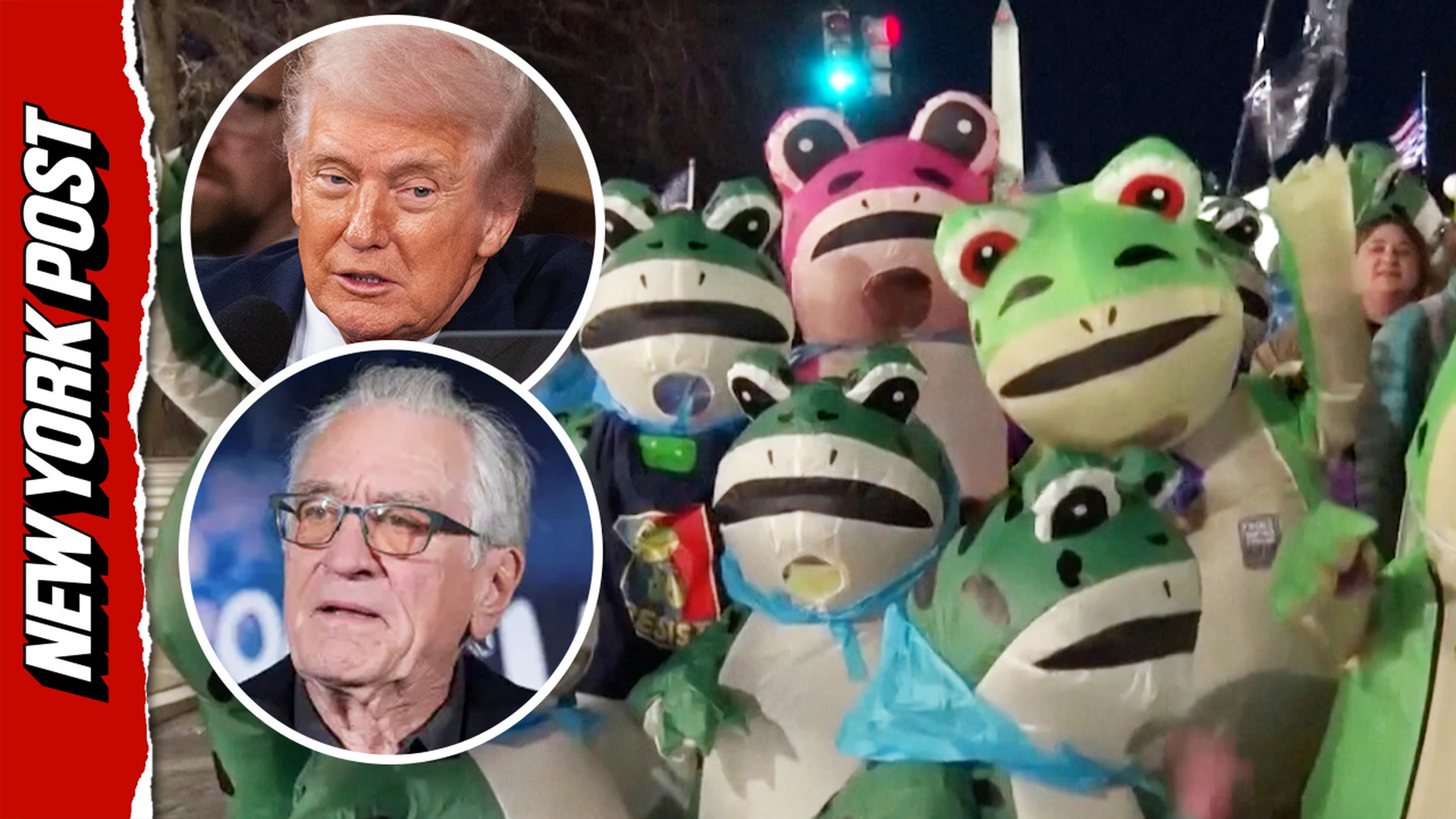 Inflatable frogs take over DC streets during Trump's SOTU: 'Who let the ...