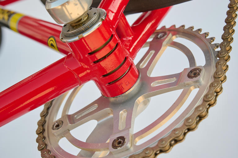 A steel track bike worthy of an Olympic sprinter