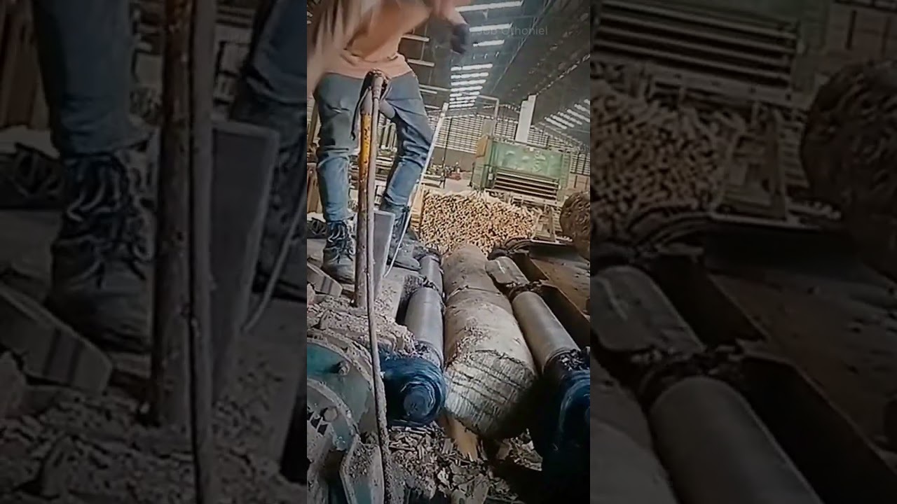 This machine turns logs into perfect wooden posts instantly