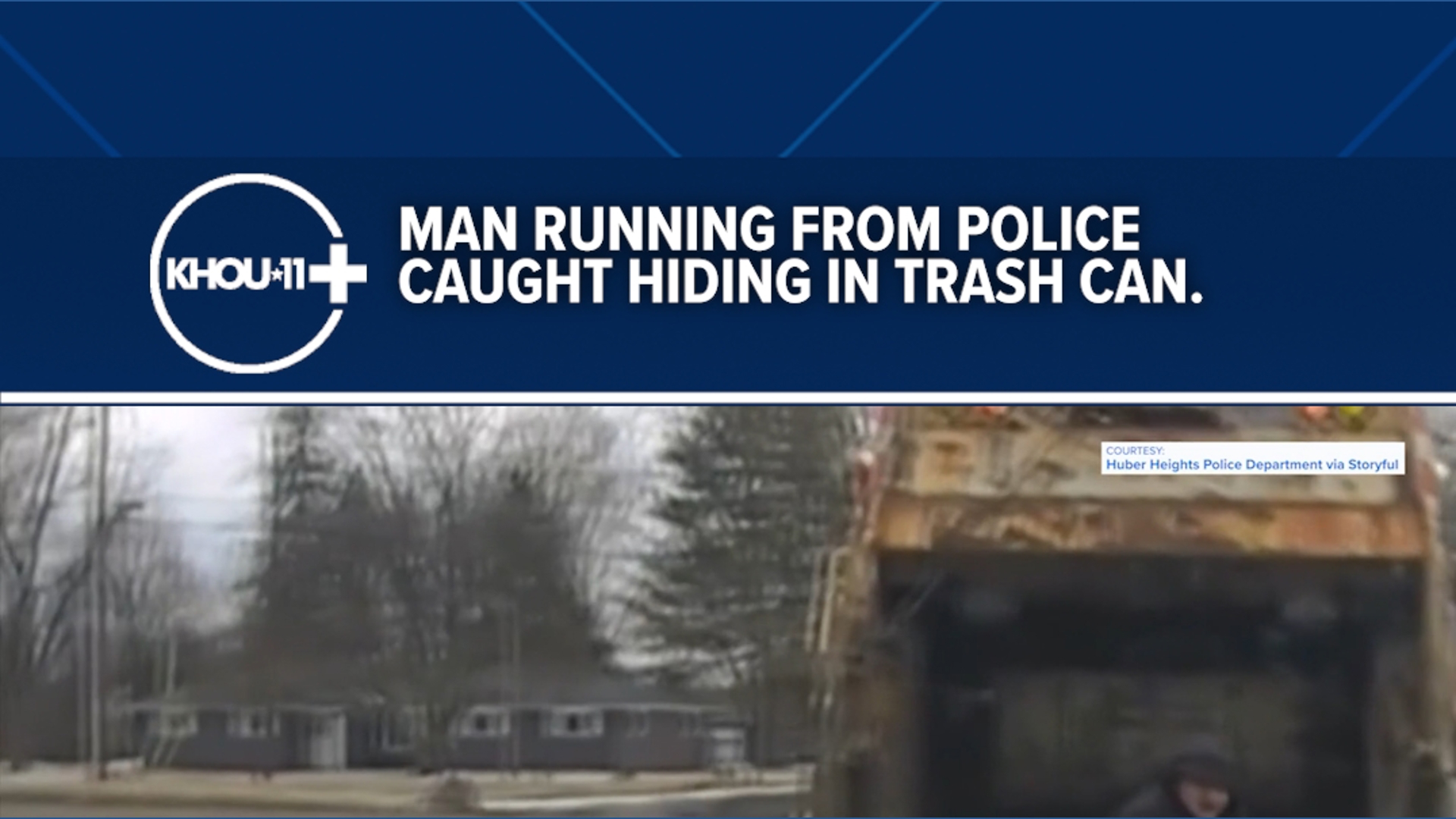 Man running from police caught hiding in trash can
