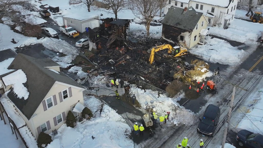 Taunton house engulfed in flames after explosion; mother and child ...