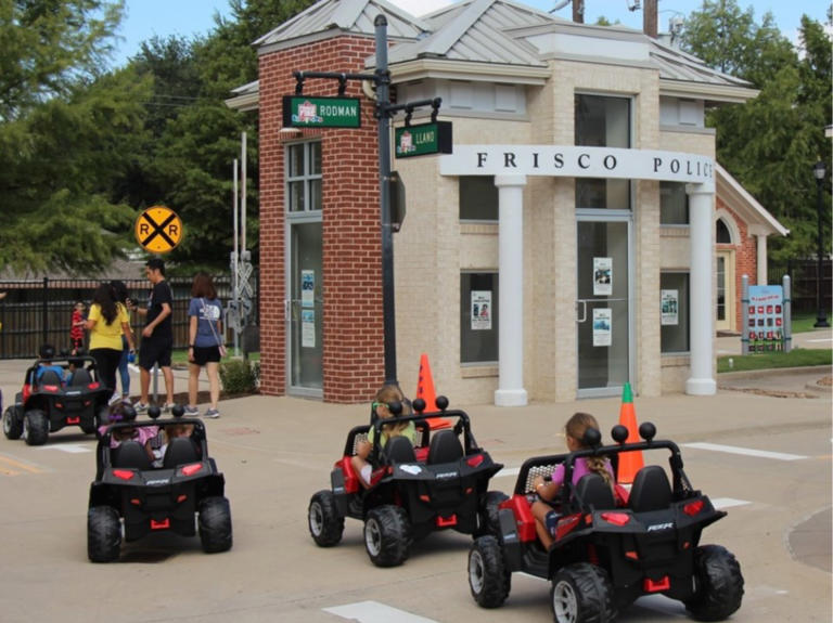 Frisco has a mini city where kids drive jeeps and learn fire safety