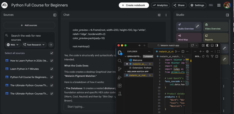 I'm finally learning to code, and I have NotebookLM to thank for it