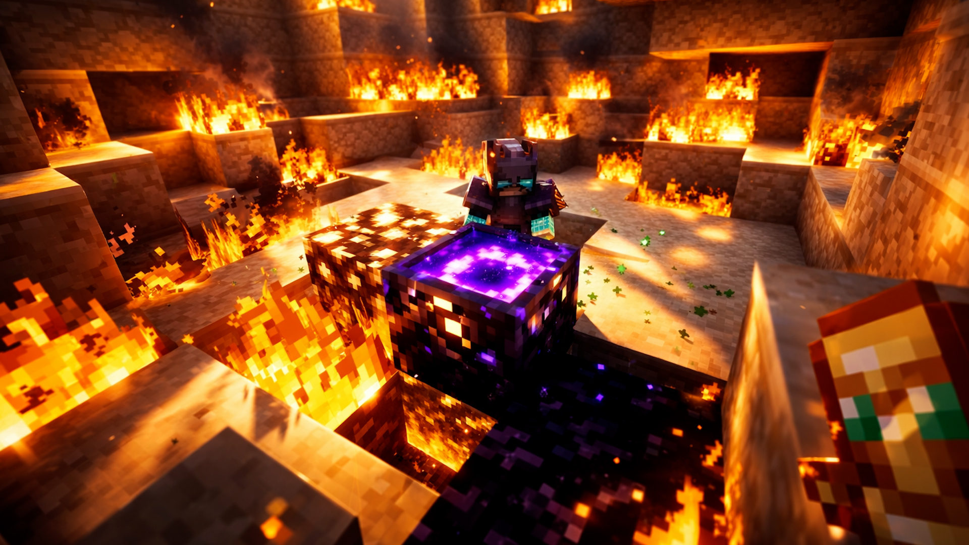 Testing zero knockback mechanics in Minecraft gameplay