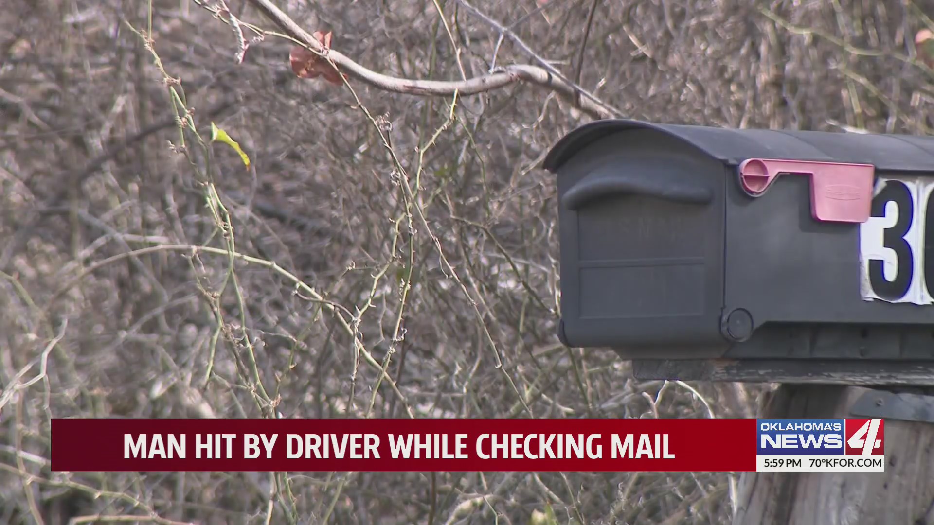 Man hit by driver while checking mail