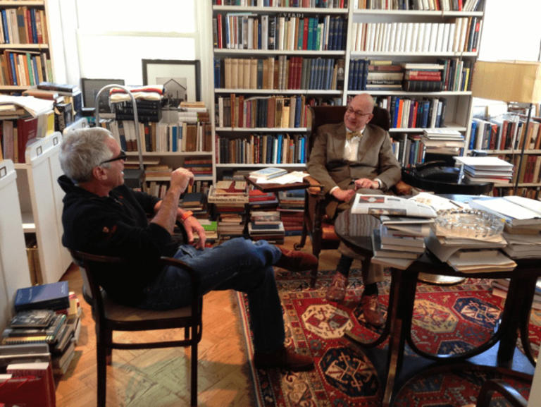 Epstein with Leon Botstein, the president of Bard College.