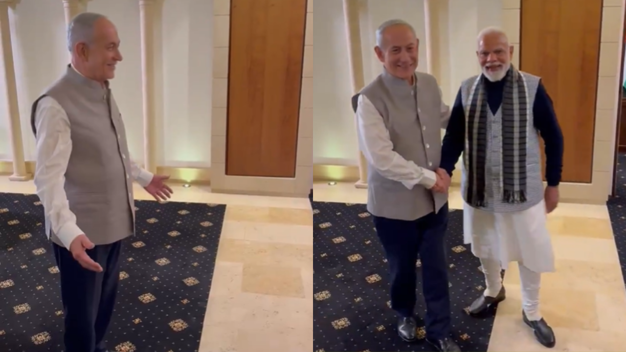 Watch: Netanyahu surprises ‘friend’ PM Modi in traditional Indian ...