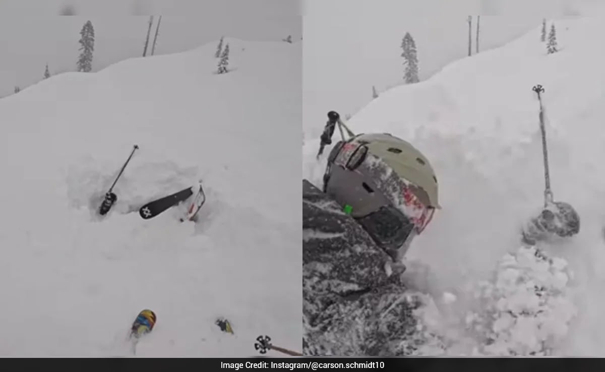 Video: Two 'heroic' skiers rescue man buried in deep snow in California ...