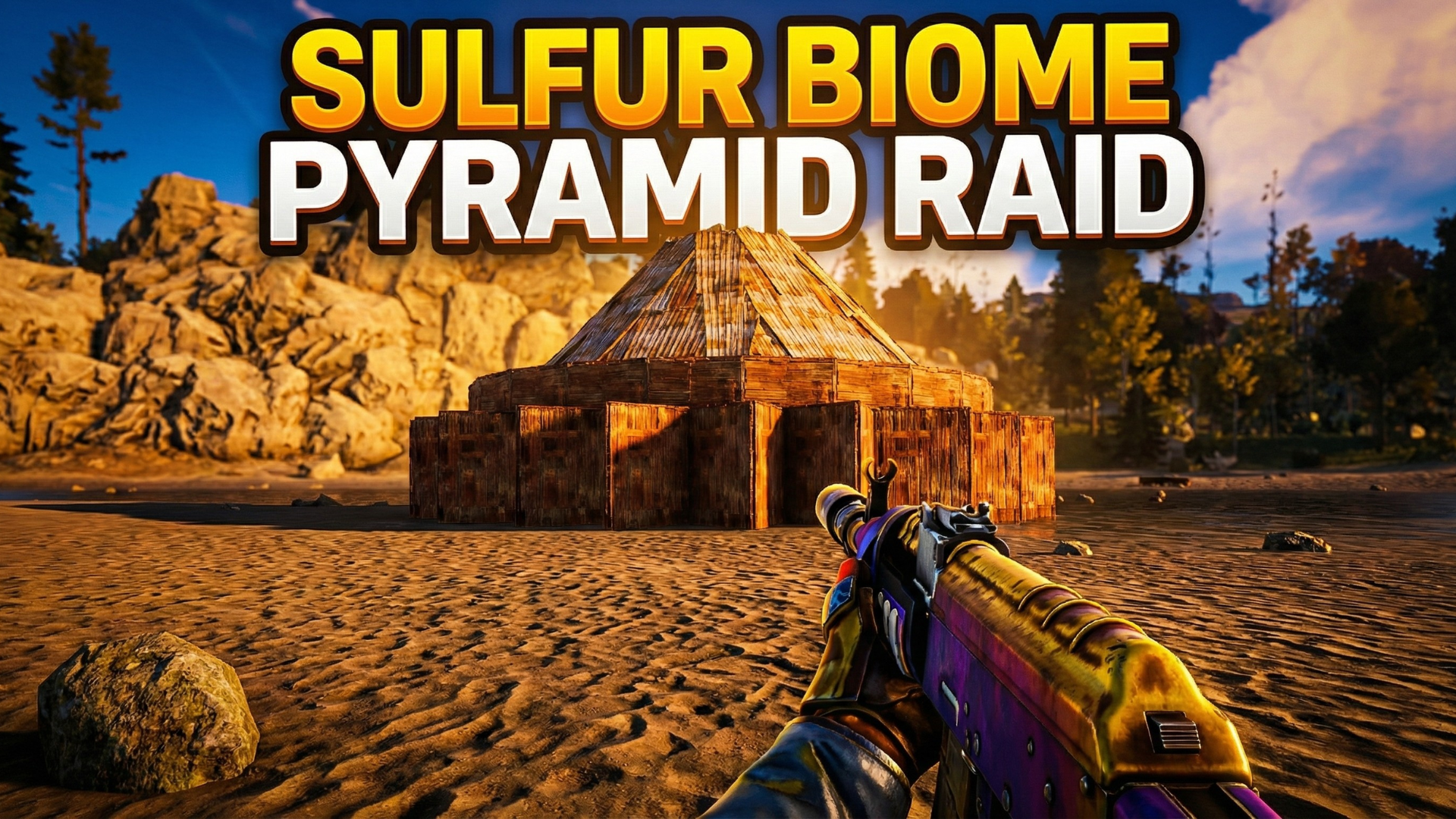 Sulfur biome base raid metal pyramid design challenge